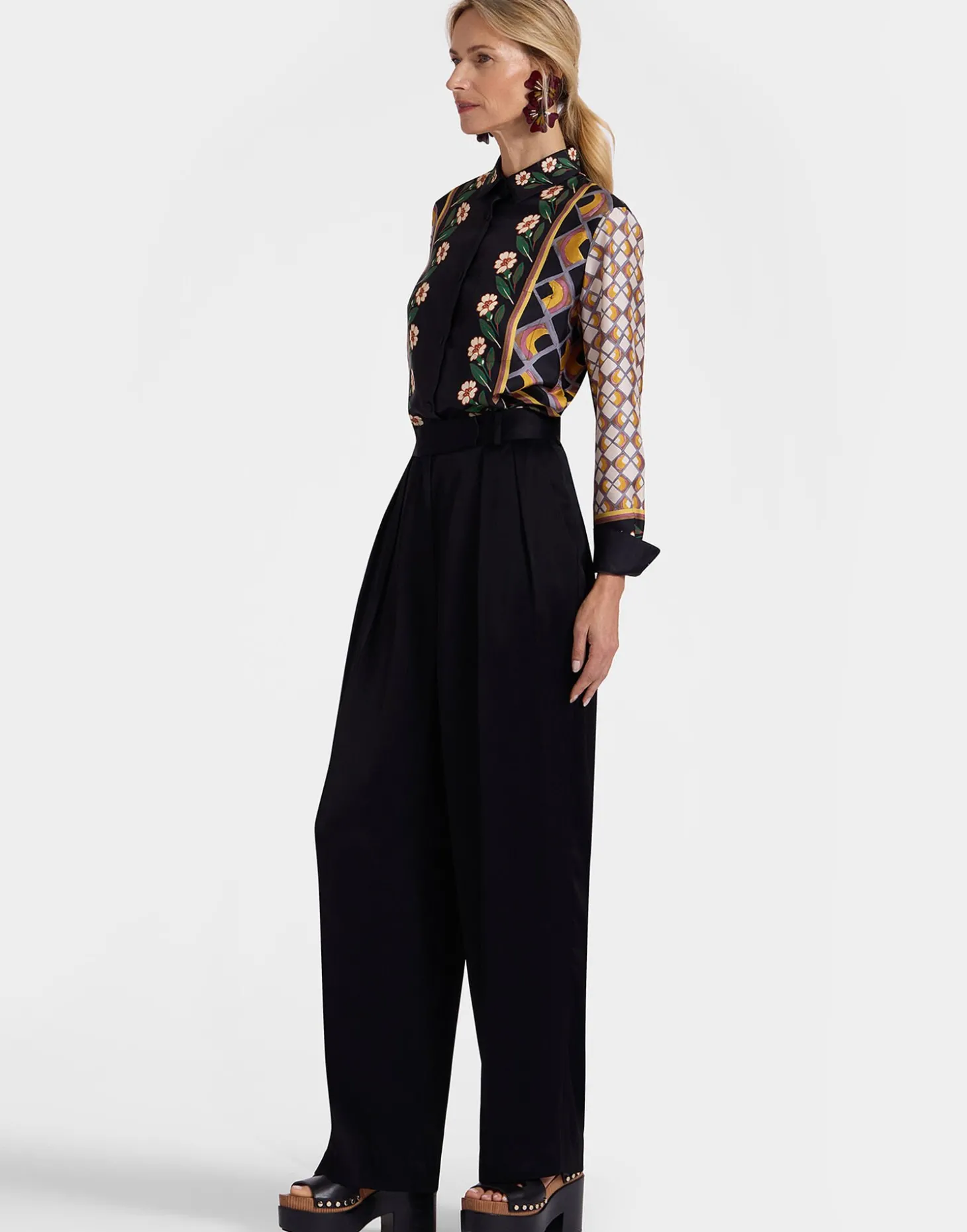 Boy ShirtDazed Placée Black in Silk Twill