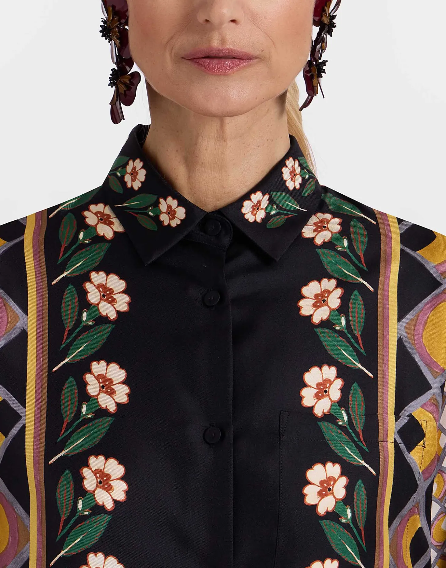 Boy ShirtDazed Placée Black in Silk Twill