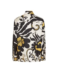 Boy ShirtMarea Black & White in Silk Twill