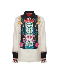 Boy ShirtPlaza Plac&eacute;e Ivory in Silk Twill