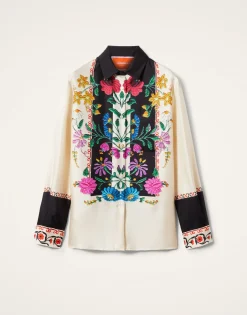 Boy ShirtPlaza Plac&eacute;e Ivory in Silk Twill