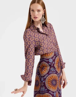 Boy ShirtSovereign Mini Purple in Silk Twill