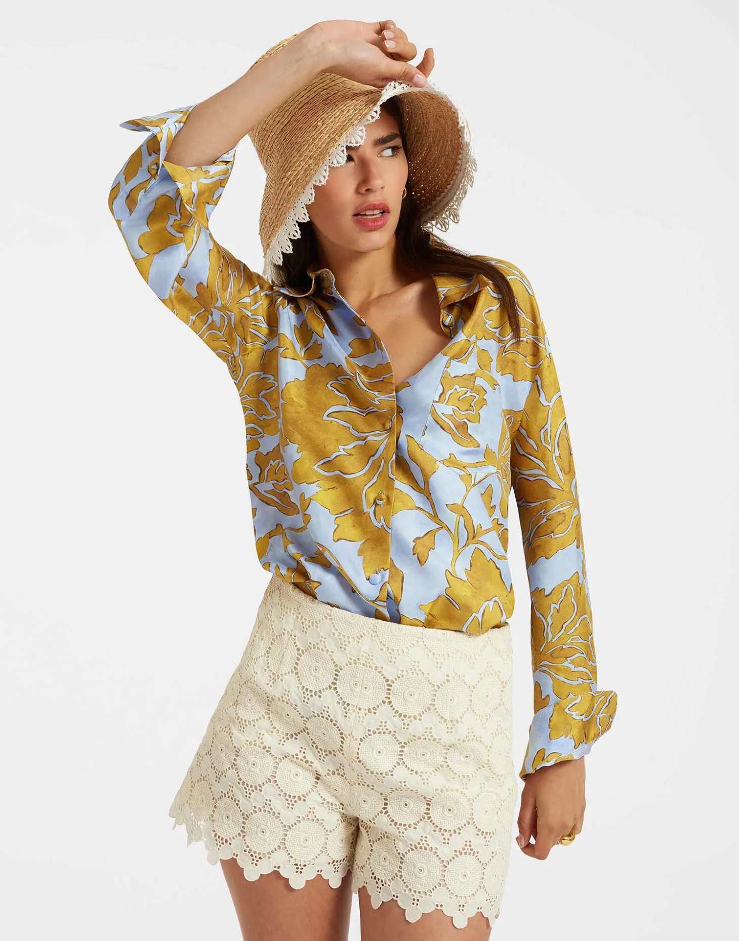 Boy ShirtTangle Light Blue in Silk Twill