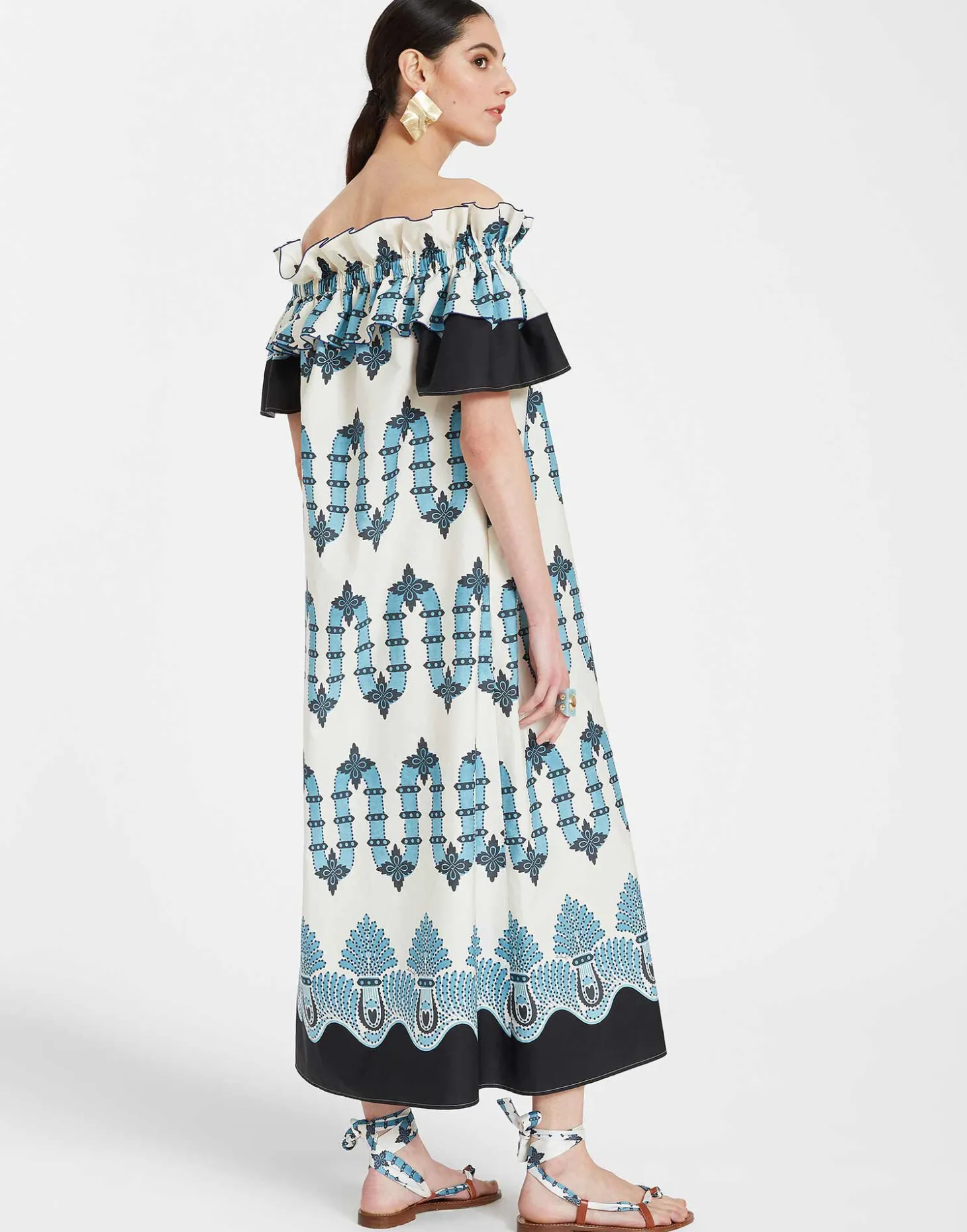 Breakfast DressScirocco Placée Ivory in Summer Poplin