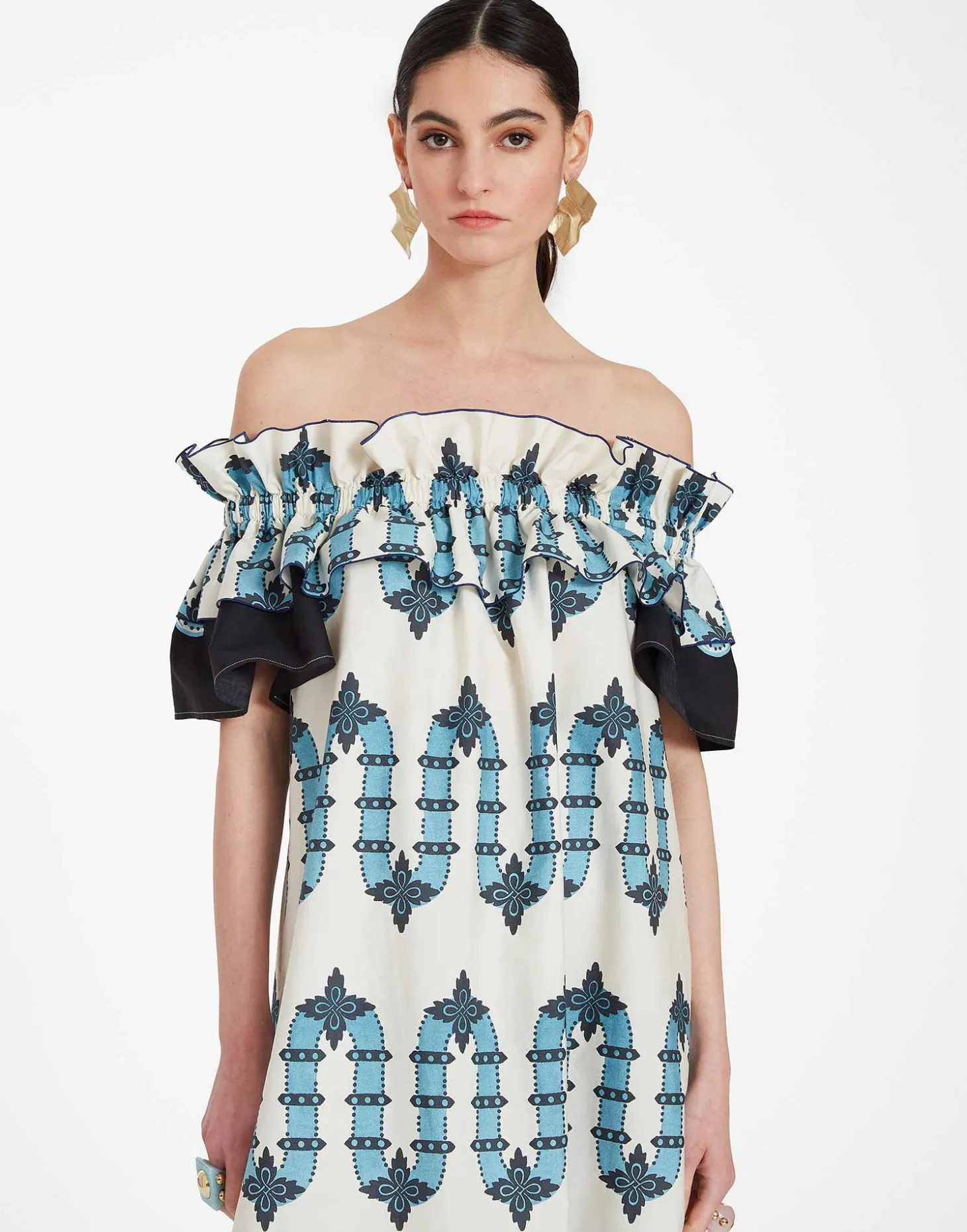 Breakfast DressScirocco Placée Ivory in Summer Poplin