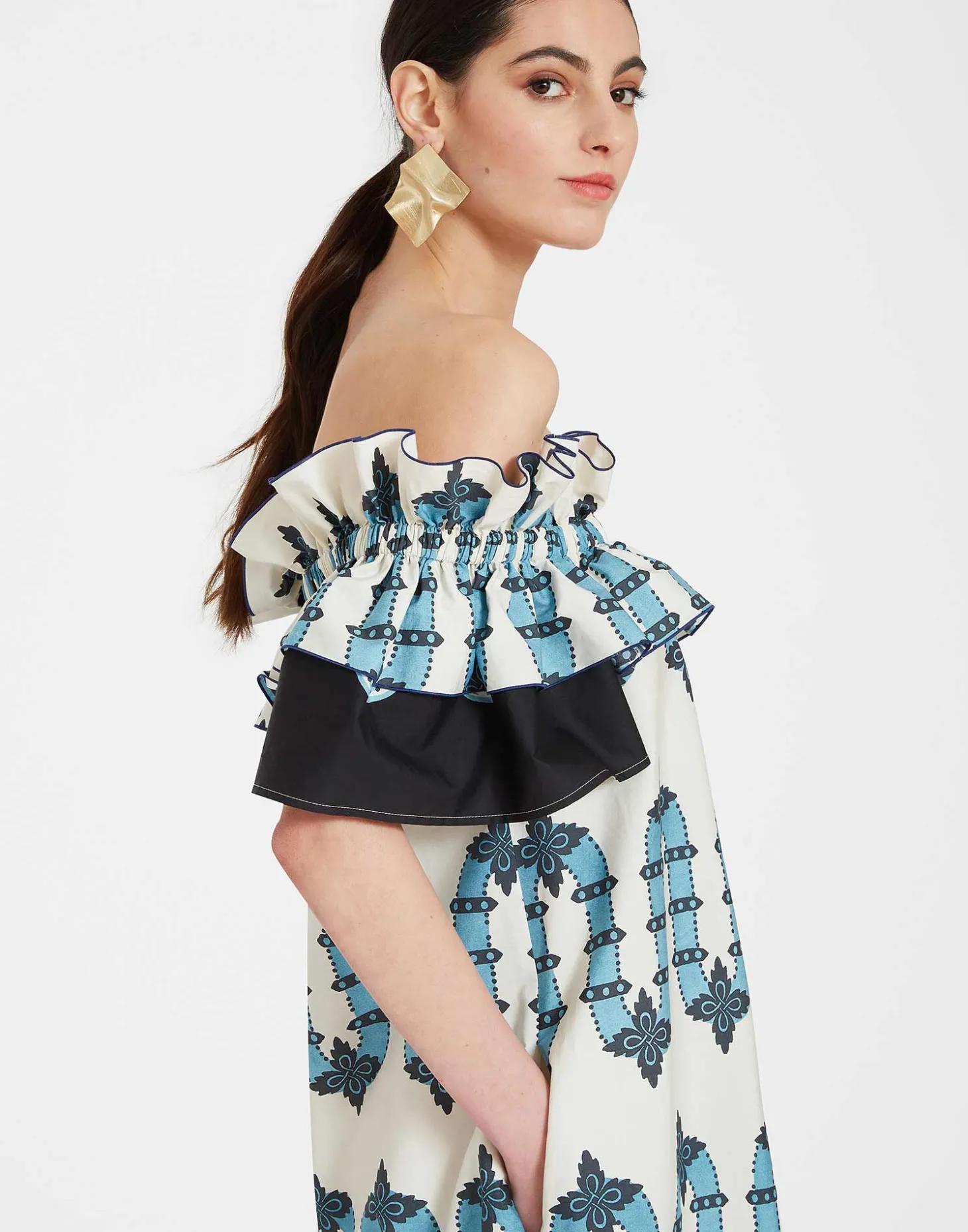 Breakfast DressScirocco Placée Ivory in Summer Poplin