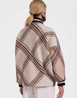 Brooklyn BomberLady Check Light Beige in Wool