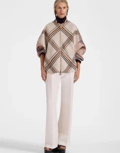 Brooklyn BomberLady Check Light Beige in Wool