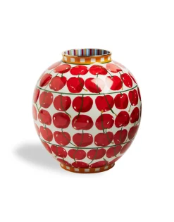 Bubble VaseCherries Avorio in Porcelain