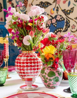 Bubble VaseCherries Avorio in Porcelain