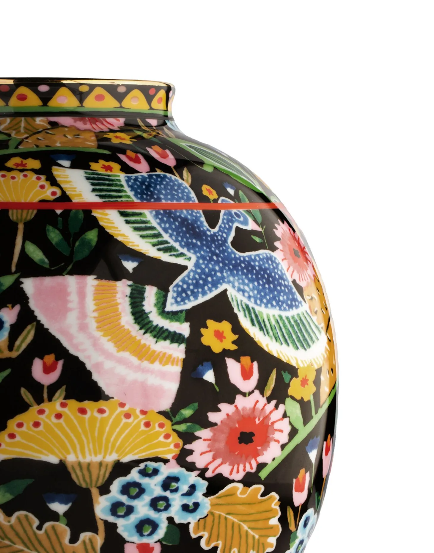 Bubble VaseColombo Nero in Porcelain