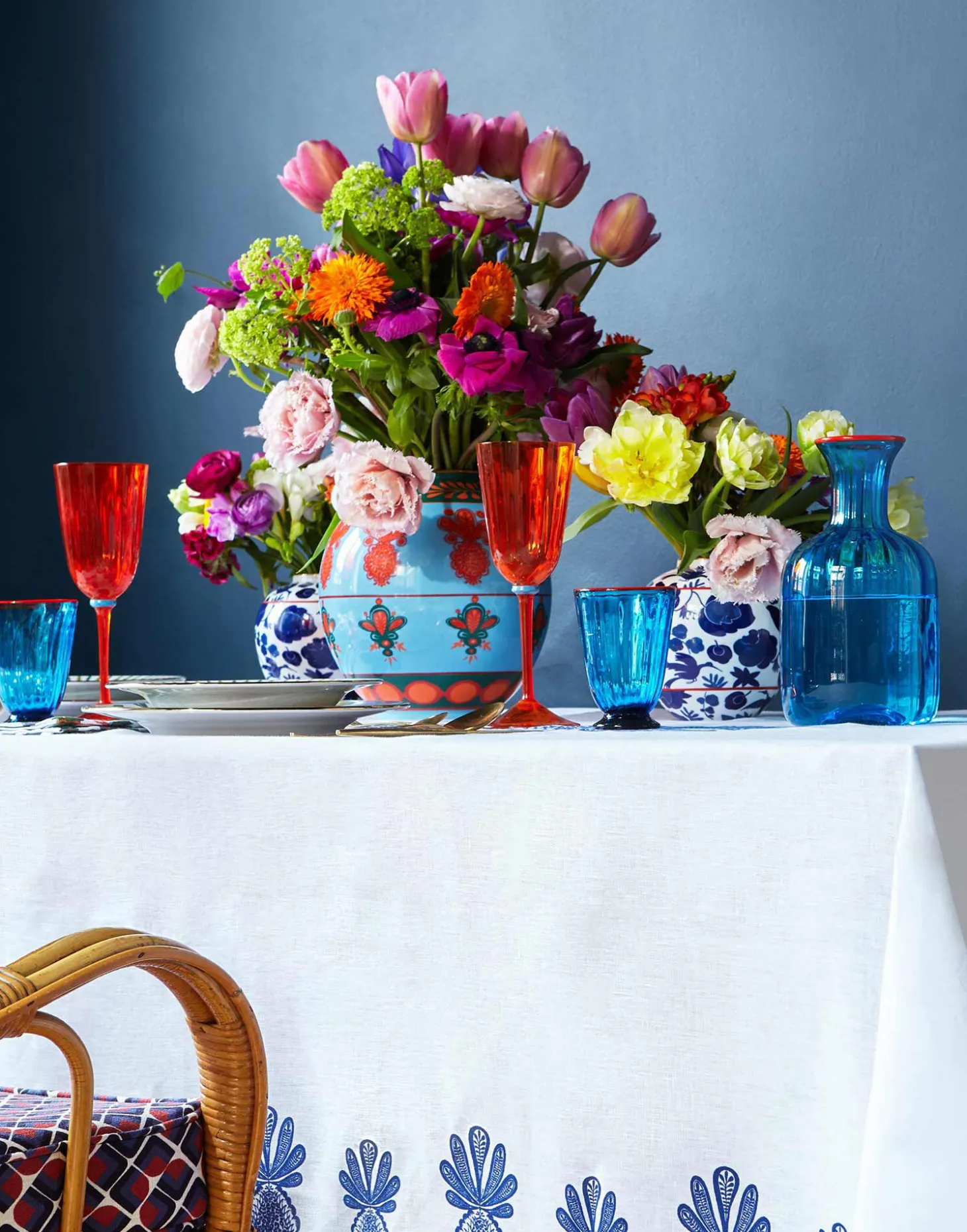 Bubble VasePineapple Azzurro in Porcelain