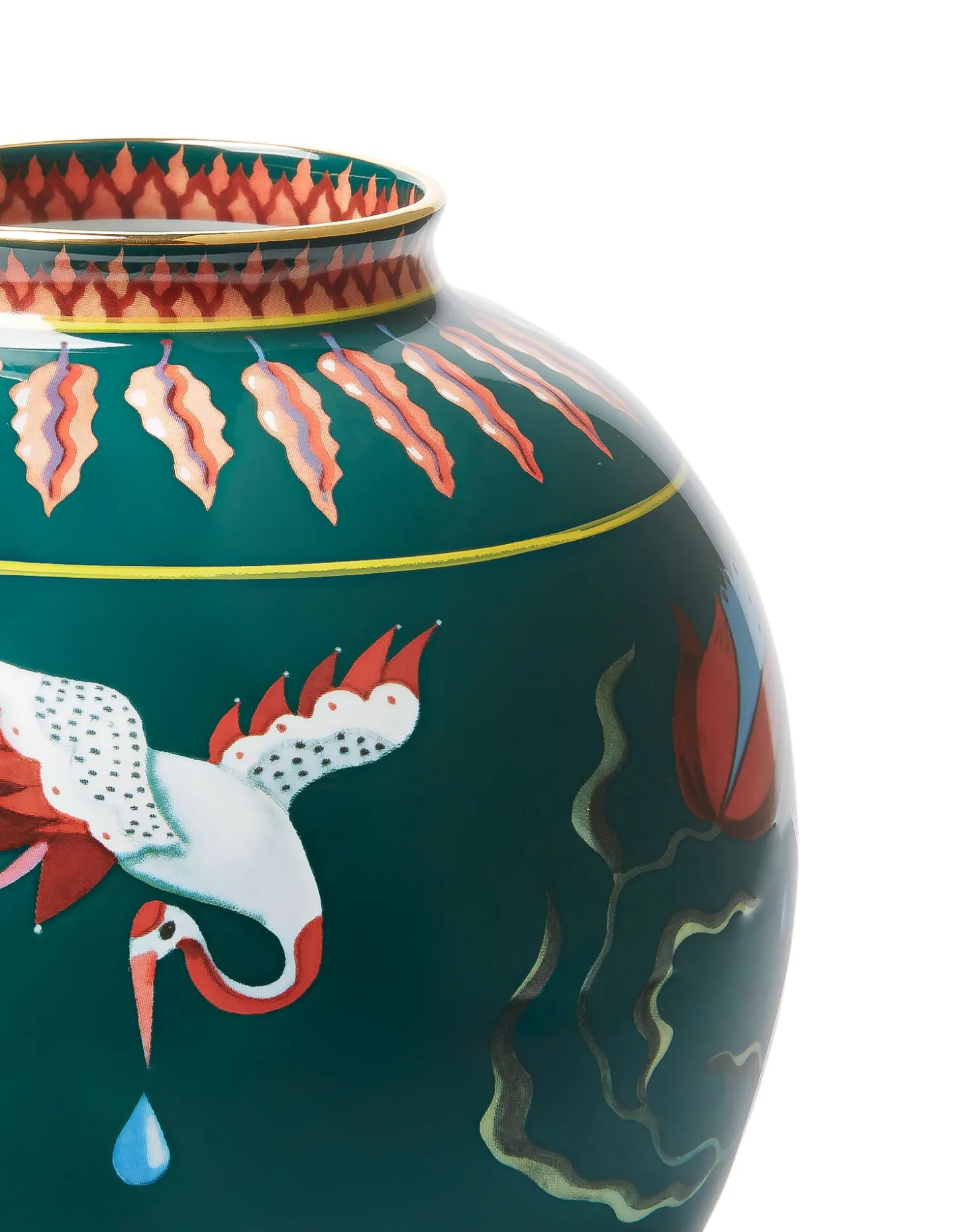 Bubble VaseSpirit Stork in Porcelain