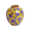 Bubble VaseWildbird Yellow & Purple in Porcelain