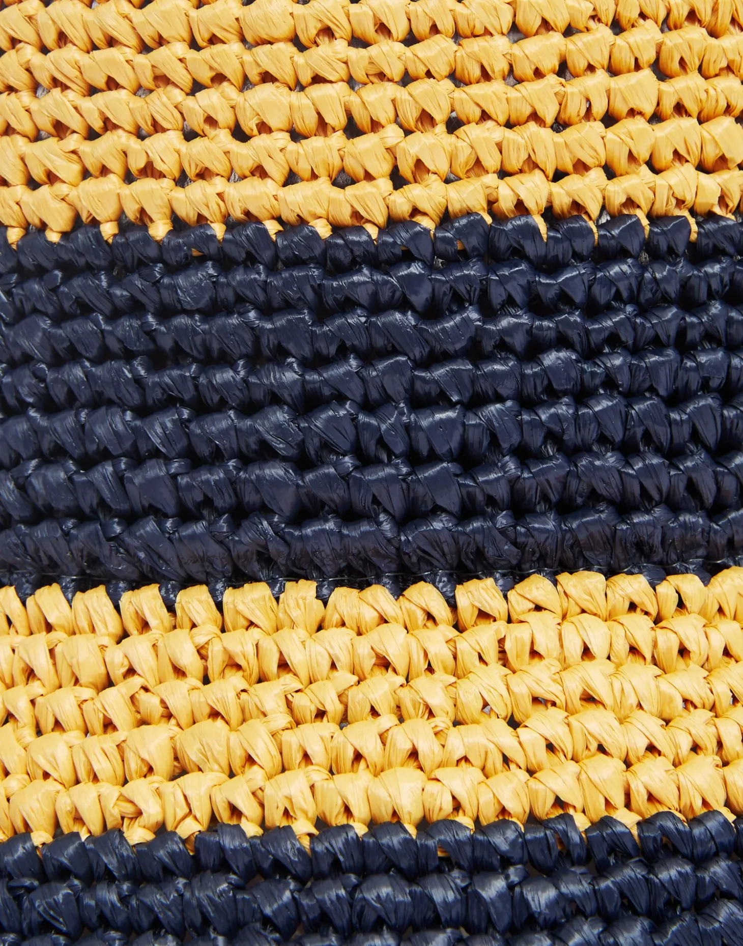 Bucket HatColor Block Navy in Raffia Crochet