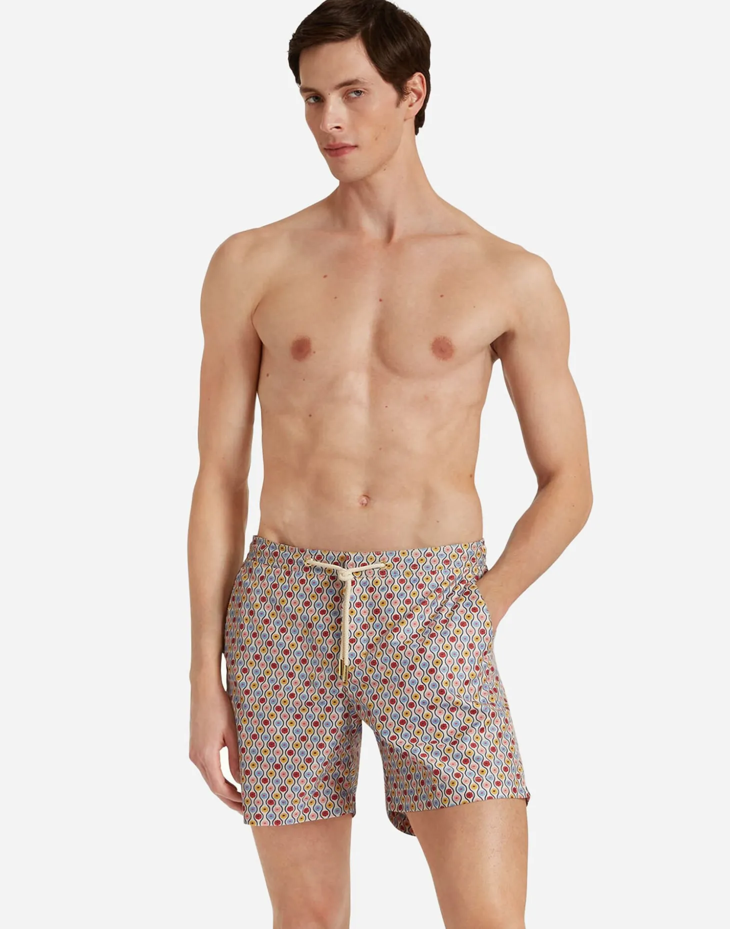 Bulldog Drawcord Swim ShortsWhitsun White Sand in Recycled Polyester