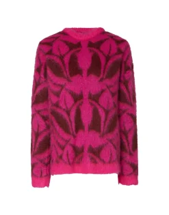 Camden JumperFuchsia & Bordeaux in Brushed Wool