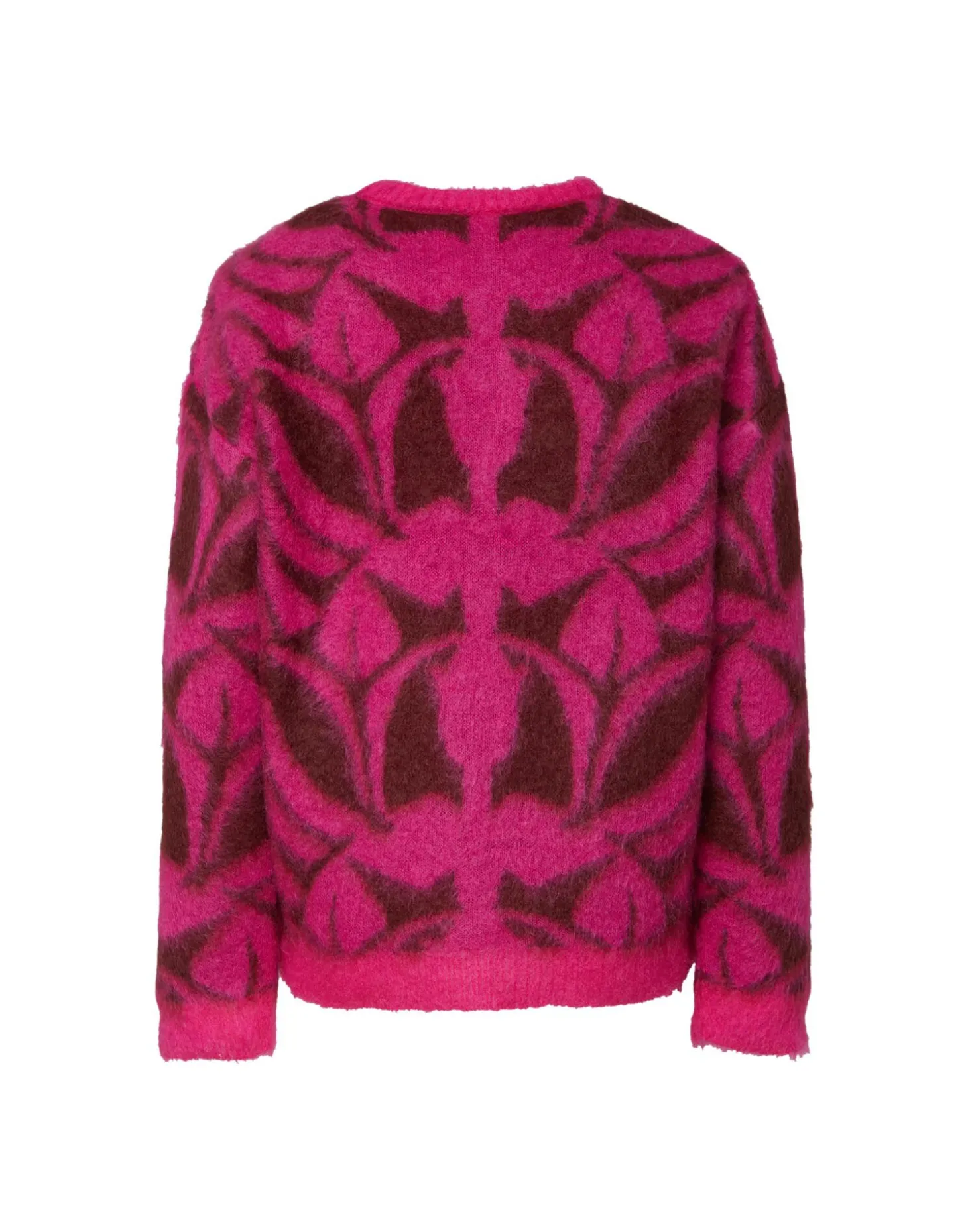 Camden JumperFuchsia & Bordeaux in Brushed Wool