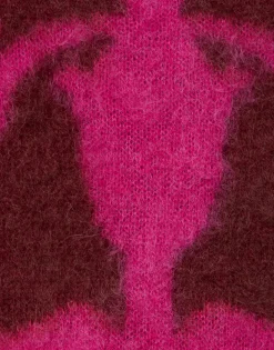Camden JumperFuchsia & Bordeaux in Brushed Wool
