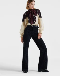 Cerere BlouseCorsini Plac&eacute;e Cream in Silk Voile