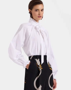 Cerere BlouseSolid White in Tailor Poplin