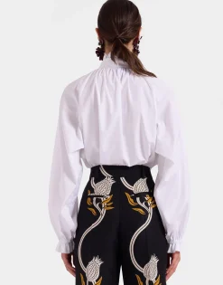 Cerere BlouseSolid White in Tailor Poplin