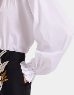 Cerere BlouseSolid White in Tailor Poplin