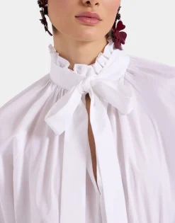 Cerere BlouseSolid White in Tailor Poplin