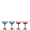 Champagne Coupe Set of 4Mixed in Glass
