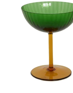 Champagne Coupe Set of 2Verde in Glass
