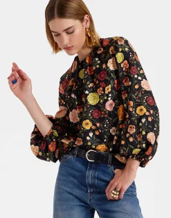 Charming TopBotticelli Black in Silk Twill