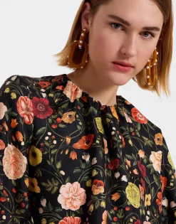 Charming TopBotticelli Black in Silk Twill