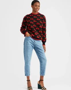 Cherry SweaterBlack / Red in Wool