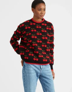 Cherry SweaterBlack / Red in Wool