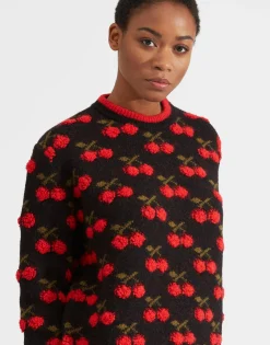 Cherry SweaterBlack / Red in Wool