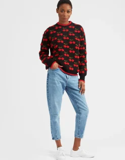 Cherry SweaterBlack / Red in Wool