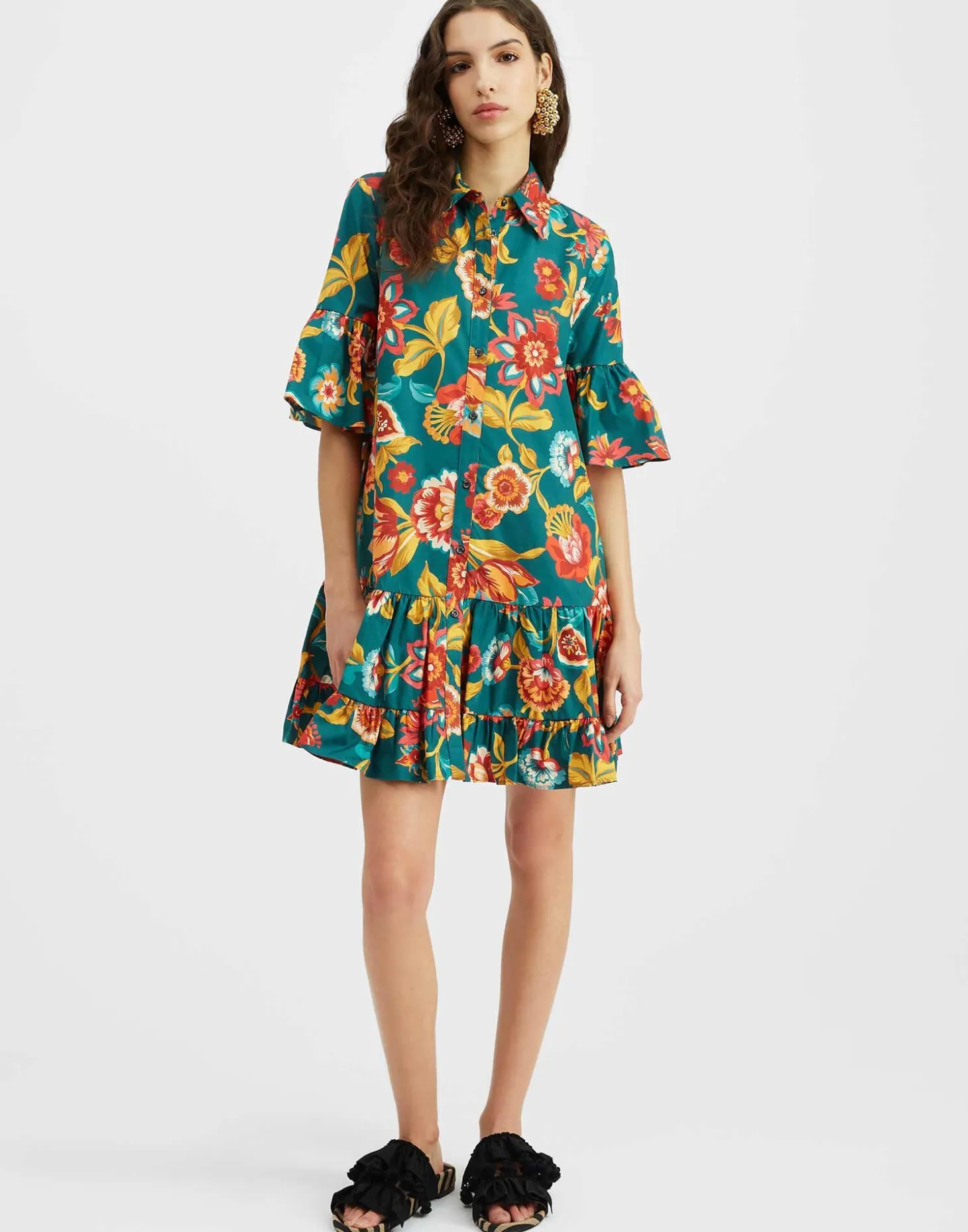 Choux DressHottie Emerald in Summer Poplin
