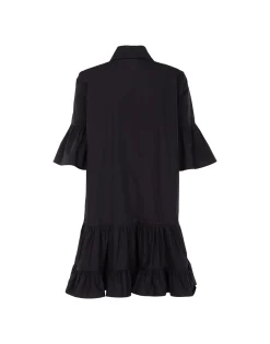 Choux DressSolid Black in Cotton Poplin