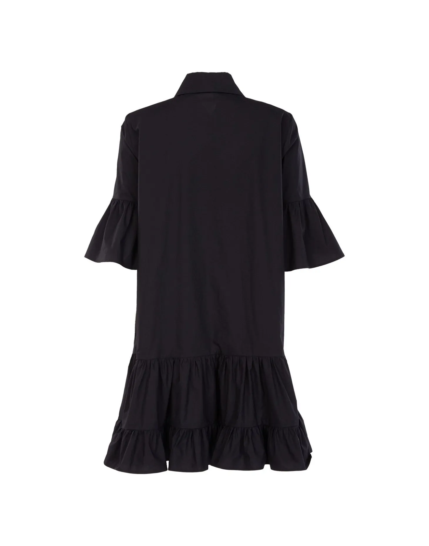 Choux DressSolid Black in Cotton Poplin