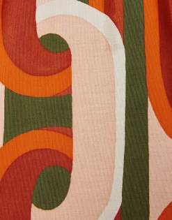 Choux Midi DressPrometheus Placée Camouflage in Summer Poplin