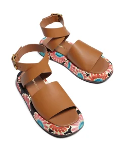 Chunky SandalsCrazy Daisy Black in Twill