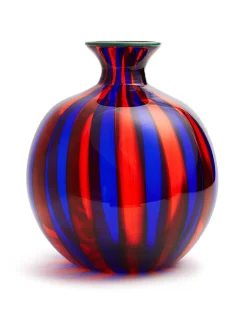 Ciccio Vase (Smooth)Blu/Rosso in Glass