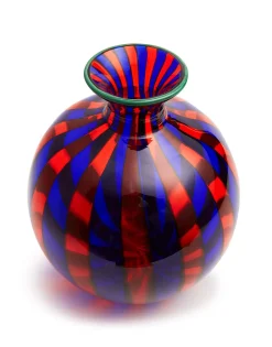 Ciccio Vase (Smooth)Blu/Rosso in Glass