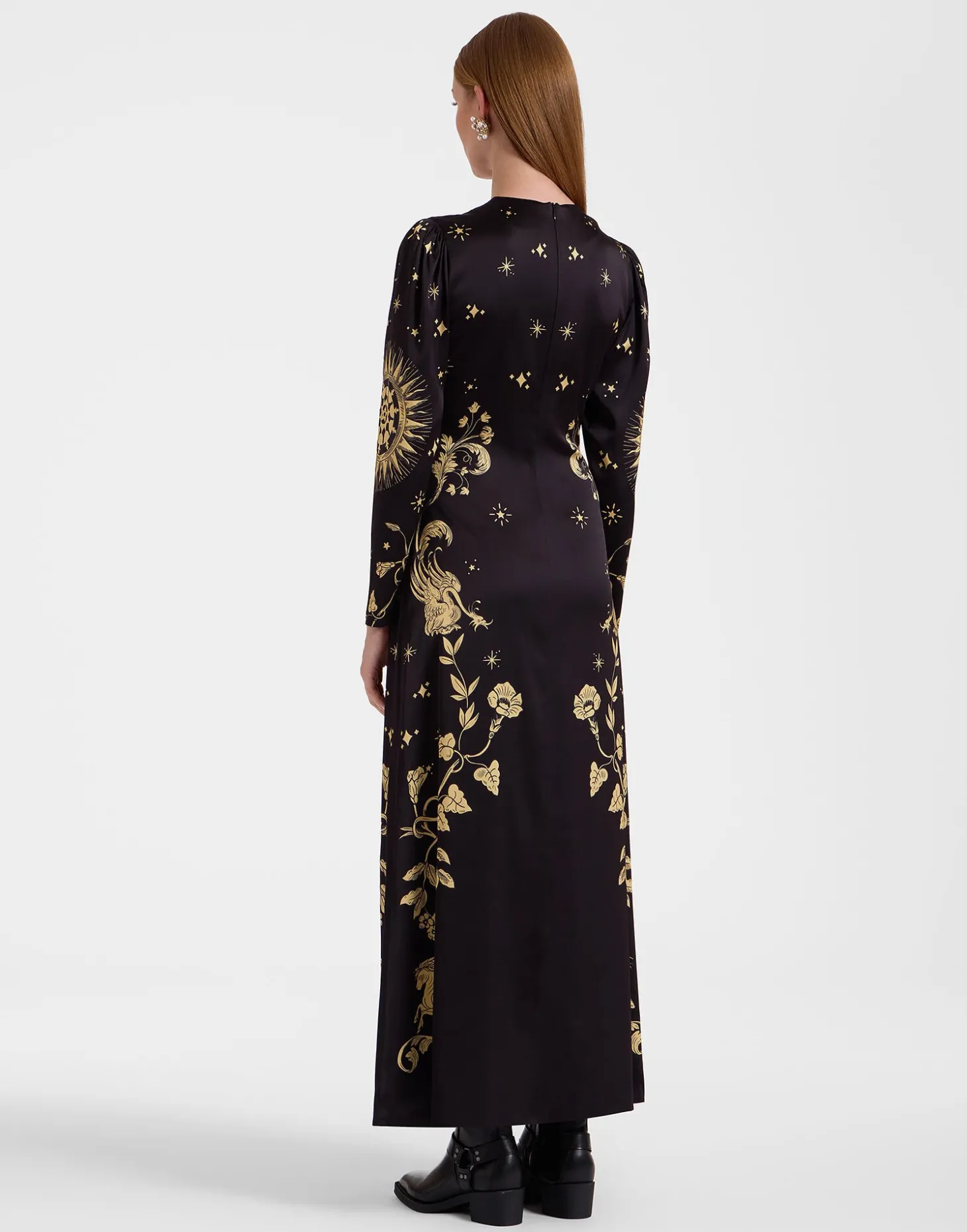 Clingy Swing DressBoboli Placée Black in Stretch Satin