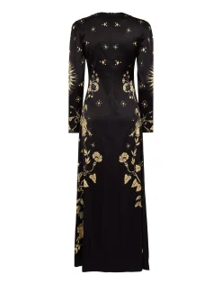 Clingy Swing DressBoboli Placée Black in Stretch Satin