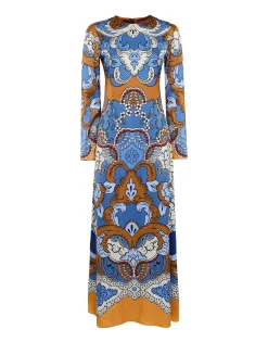 Clingy Swing DressPortal Placée Light Blue in Stretch Satin