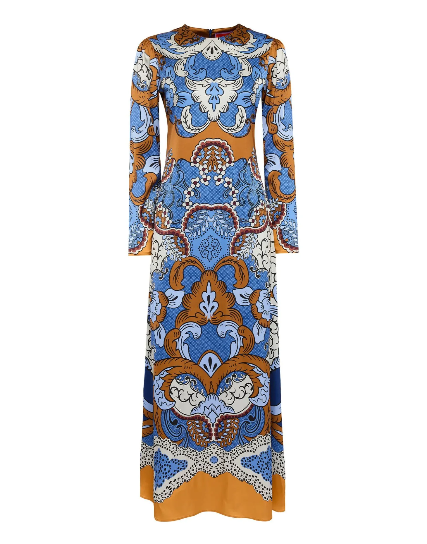 Clingy Swing DressPortal Placée Light Blue in Stretch Satin