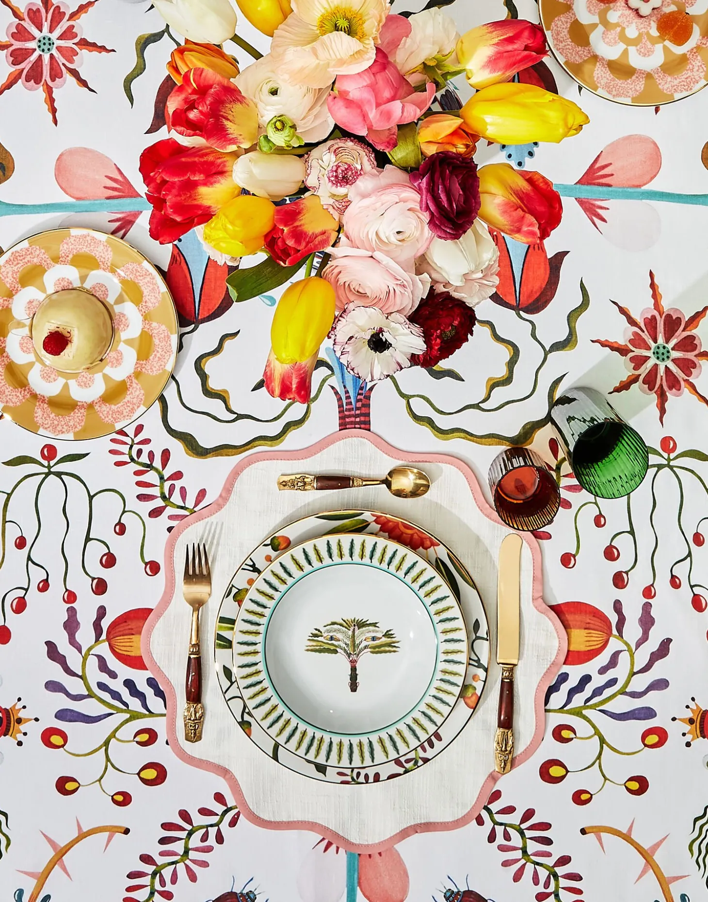 Cloud Placemat Set of 2Pink in Cotton