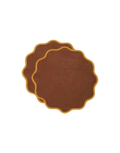 Cloud Placemat Set Of 2Rainbow Chocolate in Linen