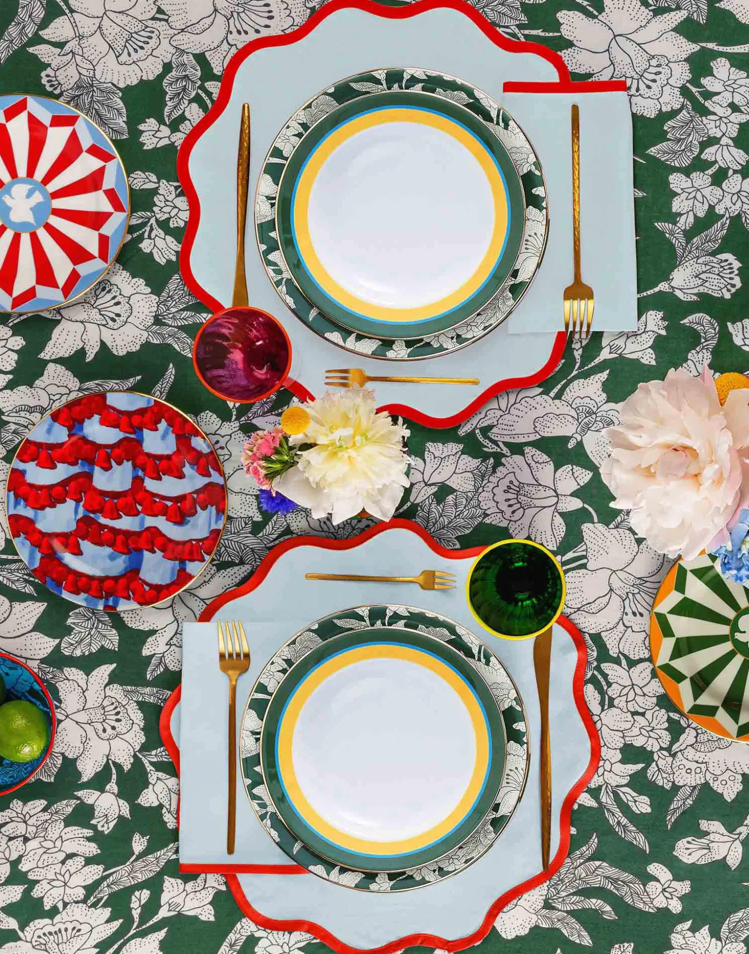 Cloud Placemat Set of 2Rainbow Celeste in Linen